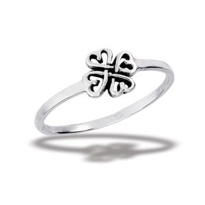 Sterling Silver Celtic Four Hearts Ring